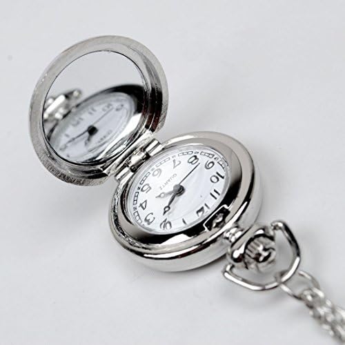 Happy Buy Star® Multicolor Fashion Small Size Beard Delicate Pocket Watch Silver Alloy W/Chain Pendant Necklace Good Gift!