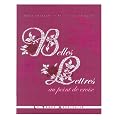 Belles lettres au point de croix