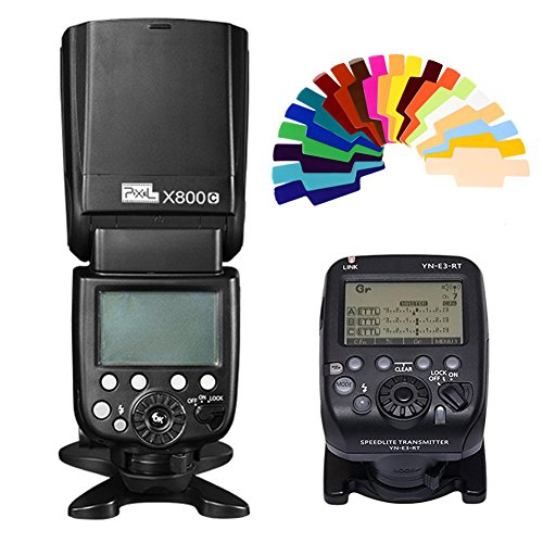 YONGNUO YN-E3-RT Radio Flash Controller/ Transmitter+Pixel X800c Pro HSS ETTL Wireless Radio Flash Speedlite for Canon