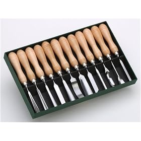 Grizzly H7756 Deluxe Carving Chisel 12 Pc. Set by Grizzly
