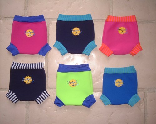 Childrens Toyshop  Toys : Happy Nappy: Pink with Royal Blue rib, Small 0-4 mths