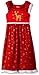 Komar Kids Girls' Holiday Deer/Snowflake Dressy Gown