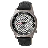 Momentum Men's 1M-SP20S2B Logic TI Silver Dial Black Perforated Leather Watch