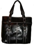 Women's Liz Claiborne Handbag Purse Grphc Clsscs Glzd Crnkl Available in Brown or Black