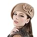Voberry®Women's Korean French Beret Beanie Warm Pillbox Hat Cap (Khaki)