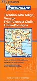 Carte routière : Veneto, Trentino Alto Adige, Friuli Venezia Giulia, Emilia Romagna, N° 11562 (en italien)