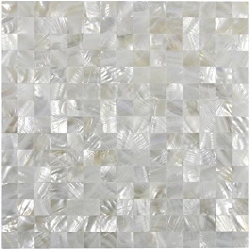 White Shell mosaic 11sq.ft for Kitchen Backsplashes, Bathroom Walls, Spas, Pools
