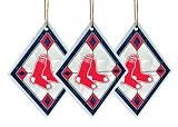 Boston Red Sox - MLB Art Glass Decorative Ornament Set (3 Pieces)