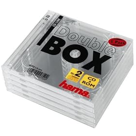 Hama - 44752 - Accessoire Audio - Lot de 5 boites vides transparentes - Pour 2 CD