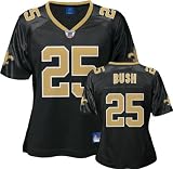 Reggie Bush Black Reebok Replica New Orleans Saints Women's Jersey - X-Large