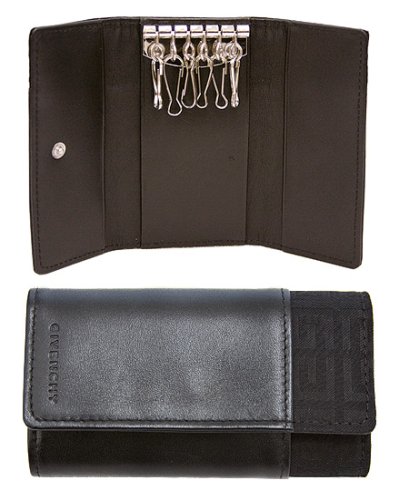 Click here to buy Givenchy Black Leather And Fabric Key Holder GV60600035BK.
