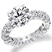 1.50 Ct Round Brilliant Diamond Anniversary Eternity Band Engagement Ring 14k Gold Center 0.70 Ct