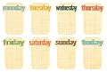 Studio Calico Snippets Weekdays Die Cut Journal Cards