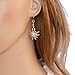 Alpenflüstern Traditional bavarian rhinestone Edelweiss earrings, Ladies costume jewelry, german pendant earrings for Dirndl, Oktoberfest (antique silver colored with clear stones)