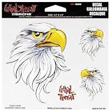 EAGLE HEAD 5.75 X 6 - Lethal Threat Decals -
