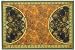 Laser Printed Split Bamboo Chrysanthemum Placemat 18" x 12" Set / 6