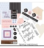 Wedding Scrapbook Kit, Marriage Scrapbooking kit, All you need to Create a Perfect Wedding Scrapbook Page for yourself or friends and family. Comes with everything you need. Epoxy stickers, rub-ons , 6- 12x12 sheets of perfectly designed paper, stickers, embellishments