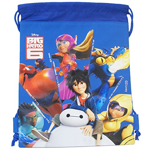 Disney Big Hero 6 All Characters In Blue Drawstring Bag (1 Bag)