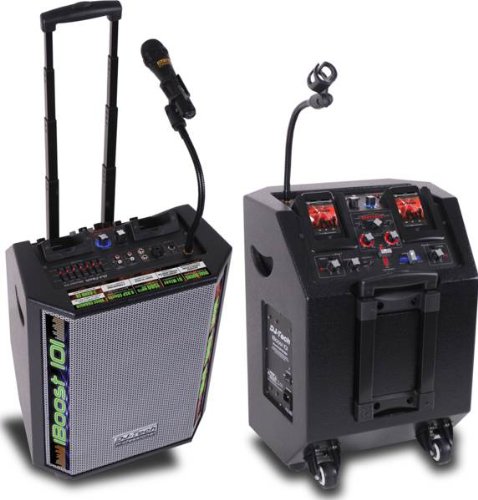 DJ Tech IBOOST101 1500W Twin Ipod Station 8 Effects 10in Woofer + 1in Compression Driver
