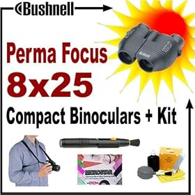 Bushnell Perma Focus 8x25 Compact + Accessory Kit by Bushnell