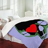 Duvet Cover Green Skull with Bow (by DENY Designs)