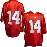 Georgia Bulldogs #14 Official Replica NCAA Game Jersey by Adidas (Scarlet Red)
