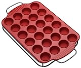 Review Lifetime Brands RBS08R / Roshco Silicone Twenty-four Cup Muffin Pan with Sled, Red
