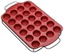 Roshco Silicone Twenty-four Cup Muffin Pan with Sled, Red