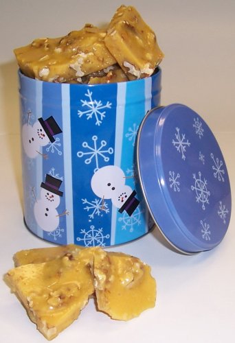 Scott's Cakes Walnut Brittle in a Blue Snowman Can by Scott's Cakes