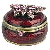 Butterfly Shaped Jewelry Trinket Box in Czech Preciosa Crystals