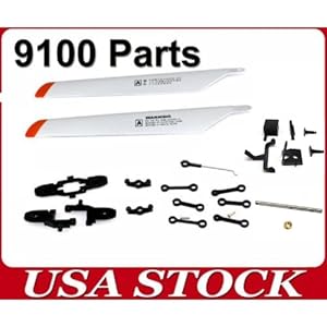 Double Horse 9100 Helicopter Quick Ware Spare Parts Blade + Buckle+Grip+Hollow Pipe+Nose,tail tude fixed Connecting Part 9100-02/03/04/08/17