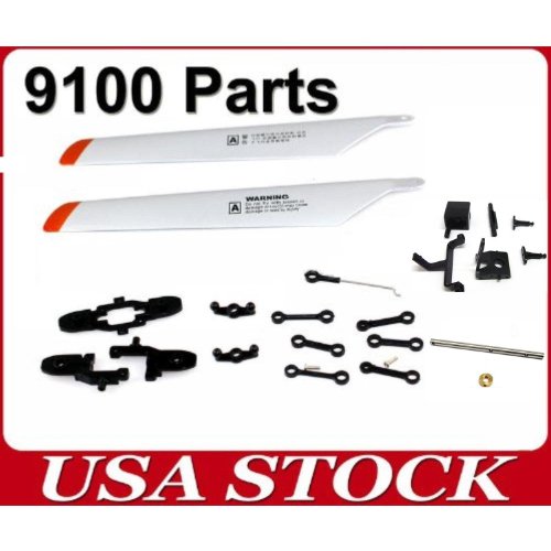 Double Horse 9100 Helicopter Quick Ware Spare Parts Blade + Buckle+Grip+Hollow Pipe+Nose,tail tude fixed Connecting Part 9100-02/03/04/08/17