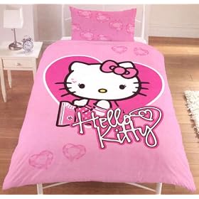 Hello Kitty Sparkle Pink Polycotton Single Duvet Cover EXCLUSIVE DESIGN