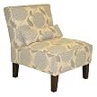 Bloom Floral Upholstered Chair-Mirage Gray