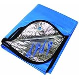 SE EB5182 Emergency Outdoor Double-Sided Blanket with Plastic Stakes