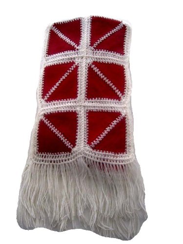 Extra 50% Off Hand Embroidered Scarf with Lots of Colorful Leather LES_WHITE_007