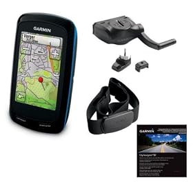 GARMIN GPS Sport + Edge 800 noir et bleu + ceinture HRM + cadencem�tre + carte City Navigator Europe + Support v�lo (�lastiques + base).