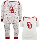 Oklahoma Sooners White Infant Three-Piece Sleep Set