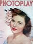 Photoplay Magazine, June 1947, with Shirley Temple on the cover.  Scarce.  Inside we have full page advertisement for TWO MRS CARROLLS with Humphrey Bogart, full page photo of Olivia De Havilland with her oscar snubbing/walking away from her sister Joan F