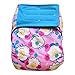 6-pack Bundle Charcoal Bamboo All-in-one AIO Cloth Diapers (Girl Prints)
