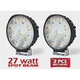 2pc Spot Light Pencil Beam Round 27W 2000lm High Power Work Light for Tractor Truck... by XKGLOW