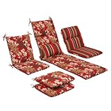 Outdoor Patio Brown/Red Cushion & Pillow Collection