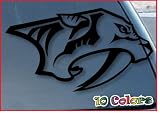 Nashville Predators Car Window Vinyl Decal Sticker 7" Wide (Color: Black)