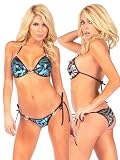 Silver Sequin Rhinestone Bikini Set - SMALL