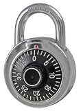 Ultra Hardware 55002 45-Milllimeter Heavy Duty Combination Padlock, Chrome Shackle with Black Dial