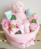 Baby Girl Nappy Cake Bouquet Arrangement