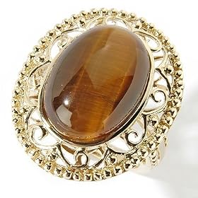 14K Tiger Eye Ring by 
