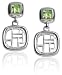 Jewelry : Sterling Silver Window Drop Earrings w/ Peridot by Zina
