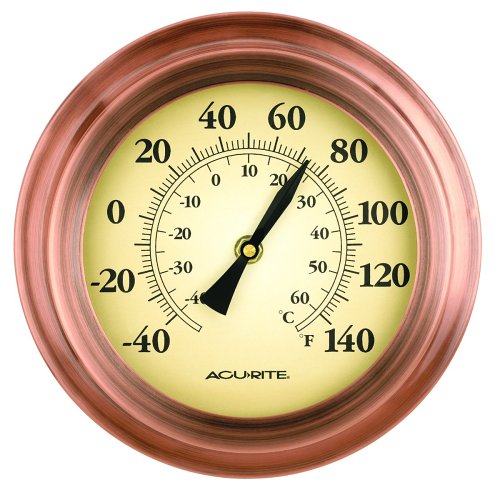 Chaney Instrument 8-Inch Copper Porthole Thermometer