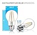Hyperikon A19 LED Vintage Filament Bulb, Dimmable, 5W (40W Equivalent), 520 lumen, 3000K (Soft White Glow), Omnidirectional, E26 Base, IC Driver, CRI 80+, 120v, UL-Listed - (Pack of 6)